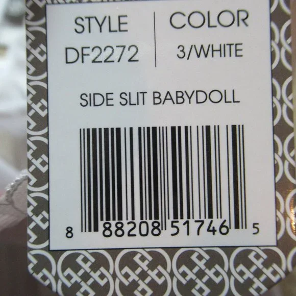 NWT push up babydoll  & panty white set L - Picture 16 of 16